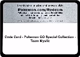 Code Card - Pokemon GO Special Collection - Team Mystic — card price