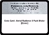 Code Card - Astral Radiance 3 Pack Blister [Eevee] — card price