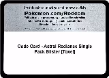 Code Card - Astral Radiance Single Pack Blister [Toxel] — card price