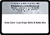 Code Card - Lost Origin Build & Battle Box — card price