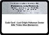 Code Card - Lost Origin Pokemon Center Elite Trainer Box (Exclusive) — card price