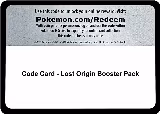 Code Card - Lost Origin Booster Pack — card price