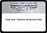 Code Card - Pokemon Go Booster Pack — card price