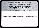Code Card - Crimson Invasion Prerelease Kit, SM - Crimson Invasion — Pokémon card price