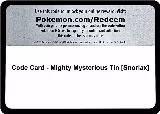 Code Card - Mighty Mysterious Tin [Snorlax], Miscellaneous Cards & Products — Pokémon card price