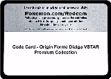 Code Card - Origin Forme Dialga VSTAR Premium Collection — card price