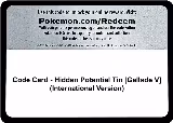 Code Card - Hidden Potential Tin [Gallade V] (International Version), Miscellaneous Cards & Products — Pokémon card price