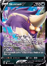 Skuntank V (108/195), Silver Tempest — Pokémon card price