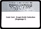 Code Card - Crown Zenith Collection [Regidrago V] — card price