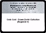 Code Card - Crown Zenith Collection [Regieleki V] — card price