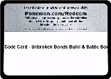 Code Card - Unbroken Bonds Build & Battle Box — card price