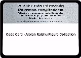 Code Card - Alolan Raichu Figure Collection, Miscellaneous Cards & Products — Pokémon card price