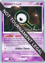 Unown [Q] - 2010 (Mychael Bryan) (49/100), World Championship Decks — Pokémon card price
