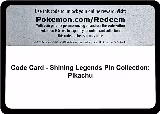 Code Card - Shining Legends Pin Collection: Pikachu — card price