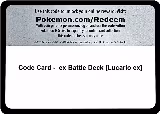 Code Card - ex Battle Deck [Lucario ex], Miscellaneous Cards & Products — Pokémon card price