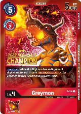 Greymon - P-010 (2023 Regionals Champion) (P-010 P) — card price