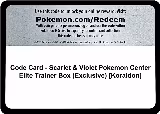 Code Card - Scarlet & Violet Pokemon Center Elite Trainer Box (Exclusive) [Koraidon] — card price