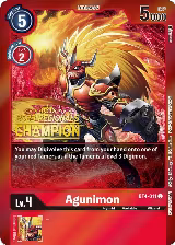 Agunimon - BT4-011 (2023 Regionals Champion) (BT4-011 U) — card price