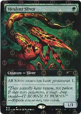 Virulent Sliver (Extended Art) (Step-and-Compleat Foil) (659), Secret Lair Drop Series — Magic card price