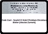 Code Card - Scarlet & Violet Premium Checklane Blister [Hisuian Zoroark] — card price