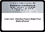 Code Card - Obsidian Flames Single Pack Blister [Pawmi] — card price