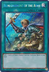 Reinforcement of the Army (Platinum Secret Rare) (RA01-EN051), 25th Anniversary Rarity Collection — Yu-Gi-Oh! card price