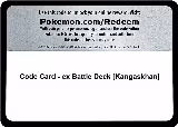 Code Card - ex Battle Deck [Kangaskhan], Miscellaneous Cards & Products — Pokémon card price