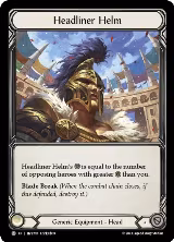 Headliner Helm (HVY202), Heavy Hitters — Flesh & Blood card price