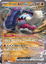 Great Tusk ex (053/091), Paldean Fates — Pokémon card price