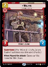 Wolffe - Suspicious Veteran (160/252) — card price