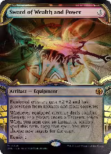 Sword of Wealth and Power (Showcase) (Raised Foil) (64), Outlaws of Thunder Junction: The Big Score — Magic card price