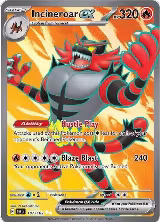 Incineroar ex - 187/162 (187/162) — card price