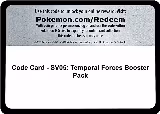 Code Card - SV05: Temporal Forces Booster Pack — card price
