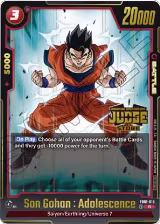 Son Gohan : Adolescence (Judge Pack (Store Judge) 01) (FB01-016), Tournament and Championship Promos — DB Fusion card price