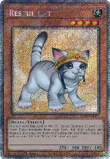 Rescue Cat (Alternate Art) (Platinum Secret Rare) (RA02-EN001), 25th Anniversary Rarity Collection II — Yu-Gi-Oh! card price