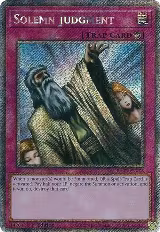 Solemn Judgment (Platinum Secret Rare) (RA02-EN075), 25th Anniversary Rarity Collection II — Yu-Gi-Oh! card price