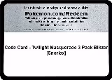 Code Card - Twilight Masquerade 3 Pack Blister [Snorlax] — card price