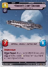 Gideon's Light Cruiser - Dark Troopers' Station (Hyperspace) (05/20) — card price