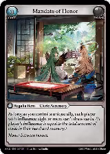 Mandate of Honor (017) — card price