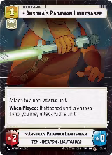 Ahsoka's Padawan Lightsaber (Hyperspace) (03/20), Twilight of the Republic: Weekly Play Promos — Star Wars card price