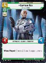 Captain Rex - Lead by Example (Hyperspace) (09/20), Twilight of the Republic: Weekly Play Promos — Star Wars card price