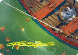 Fishing Pole Art Card (18/54) (Gold-Stamped Signature) (18) — card price