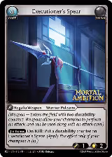 Executioner's Spear (116), Promotional Cards — Grand Archive card price
