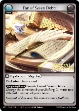 Fan of Seven Debts (117), Promotional Cards — Grand Archive card price