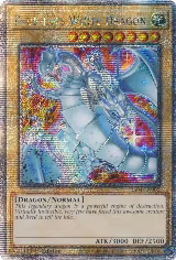 Blue-Eyes White Dragon (New Art) (Quarter Century Secret Rare) (RA04-EN002) — card price