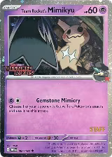 Team Rocket's Mimikyu (Prerelease) [Staff] (087/182), Miscellaneous Cards & Products — Pokémon card price