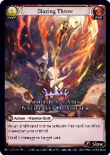 Blazing Throw (Southeast Asia Nationals Qualifier) (118), Region Exclusive Promotional Cards — Grand Archive card price