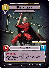 Darth Malak - Covetous Apprentice (Champion) (24), Organized Play Promos — Star Wars card price