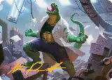 Lizard, Connors's Curse Art Card (Gold-Stamped Signature) (18) — card price