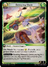Betraying Blade (Curio Foil) (134) — card price
